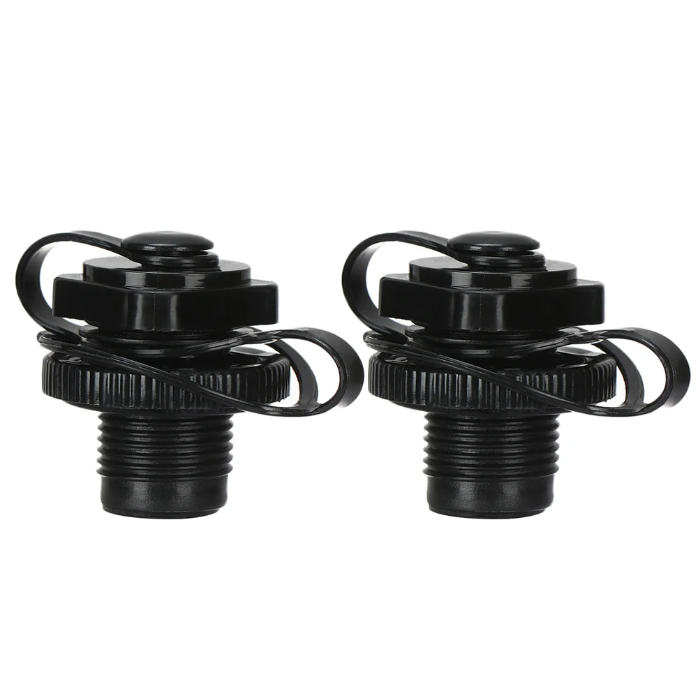 

1/2 шт. черные аксессуары: воздушный клапан для надувной лодки, адаптер для насоса, клапаны для матрасов, заглушки для ниппелей