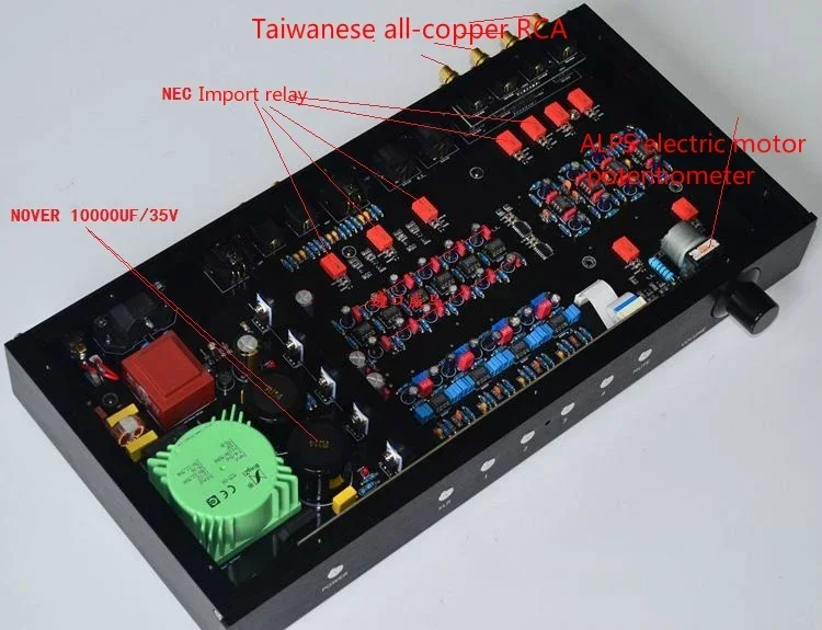 คลาสสิกที่สมดุลอย่างเต็มที่ MBL6010D สายผู้ที่ชื่นชอบ preamplifier HIFI JRC5534 JRC5532 Front-end op amp พร้อมรีโมทคอนโทรล preamp
