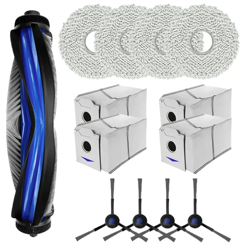 

ABGH-For Ecovacs DEEBOT N30, N30 Pro Omni Robot Vacuum Cleaner Mian Side Brush Mop Cloth Dust Bags Replacement Parts