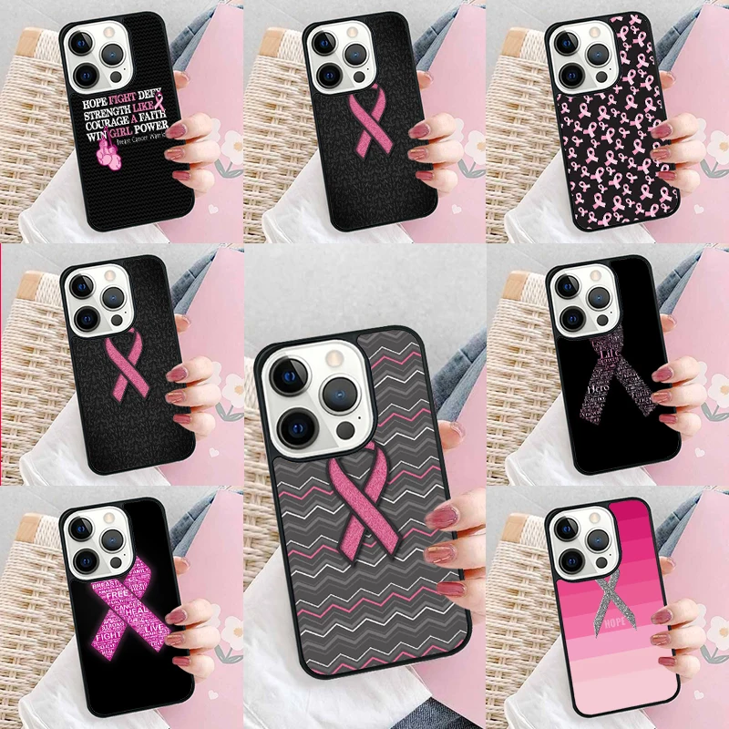 Girly Breast Cancer pink Ribbon Amazing Soft Phone Case Cover for iPhone 16 Promax 15 Pro 13 14 Plus 11 12 Mini XR XS MAX Coque