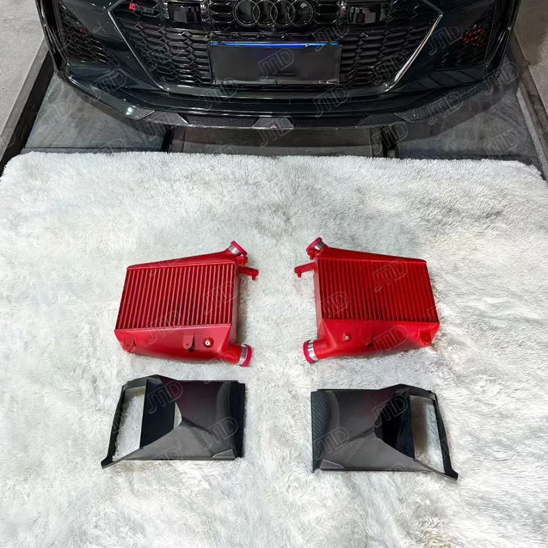 for RS6 RS7 C8 Platform Upgraded Intercooler Aluminum Air Guide Enhances Heat Exchange for Turbo V8 1 Year Warranty