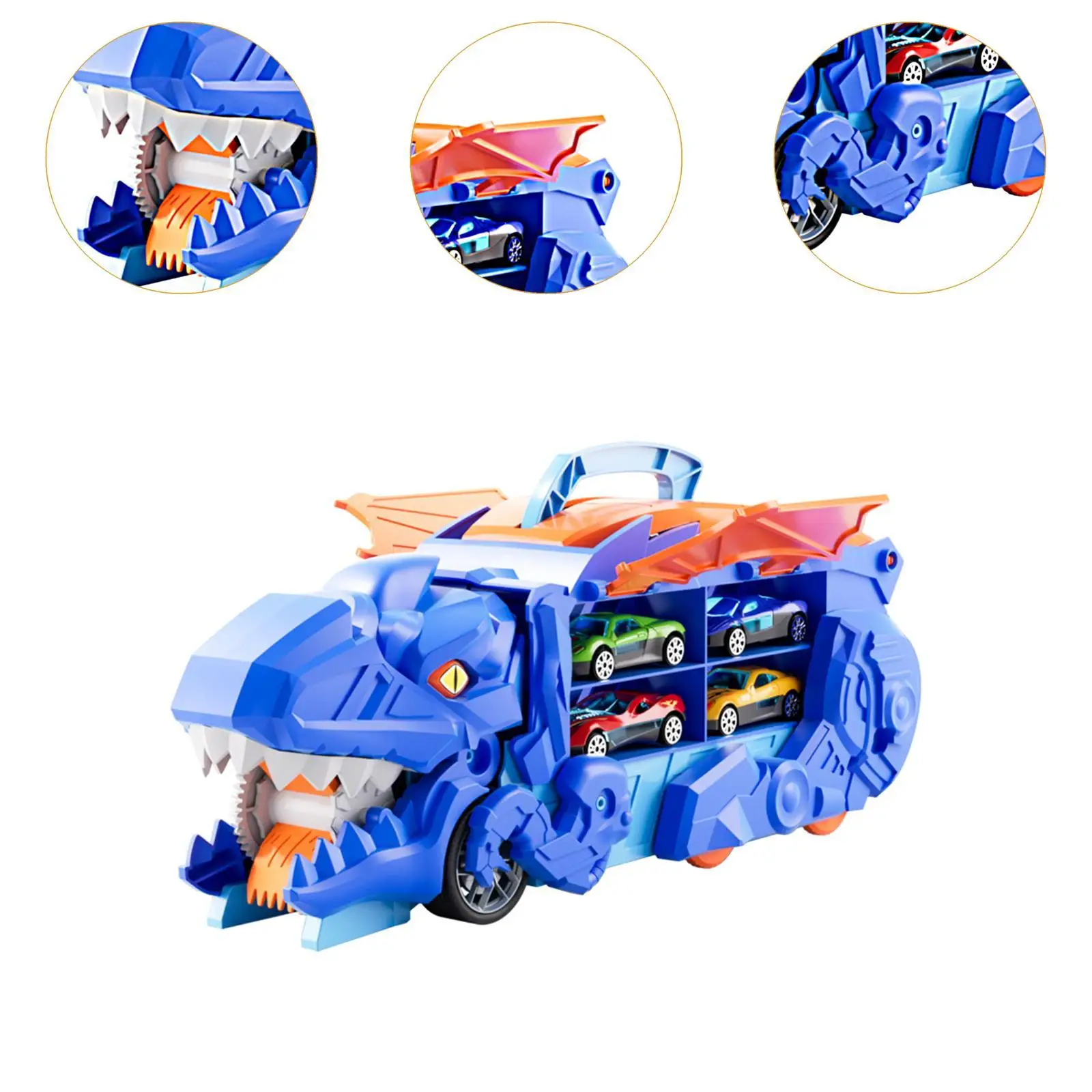 Dinosaur Truck Toy with Diecast Metal Toy Cars for Kids Boys Girls Gift Toys