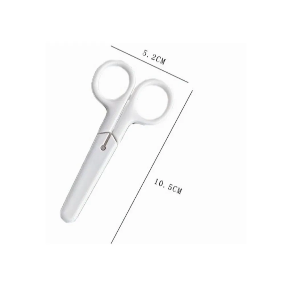 Reinweiße Schreibwarenschere, handgefertigt, mit Deckel, Kinderschere, Edelstahl, schützend geschnittenes Papierwerkzeug, Kindergarten