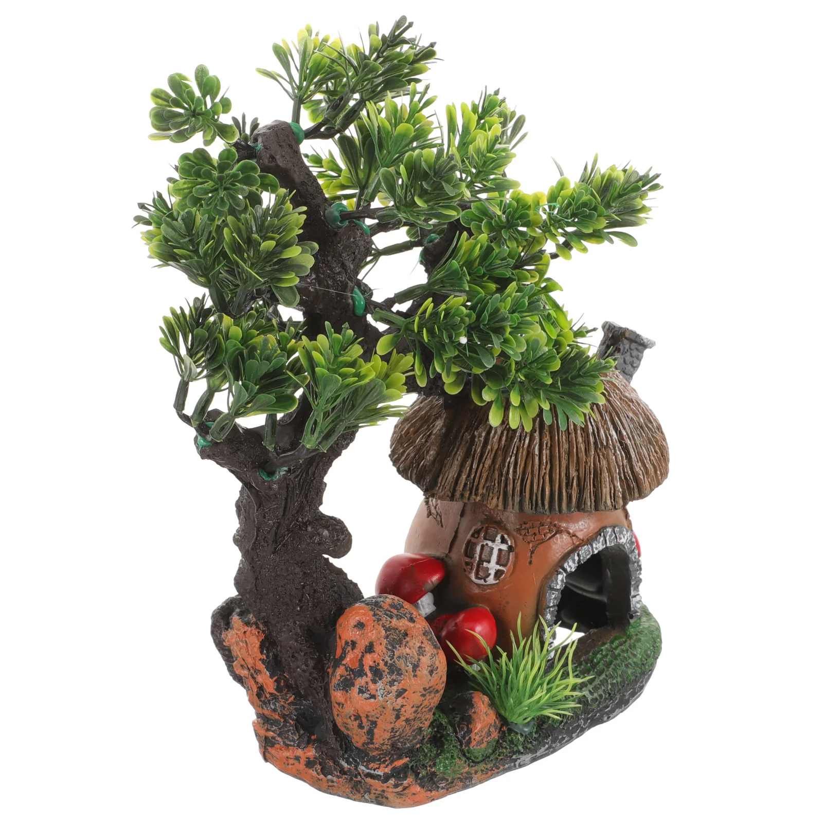 

Fish Tank Decoration Simulation Mushroom House Resin Ornament Aquarium Landscaping Decor Artificial Aquarium Cottage Fish Tank