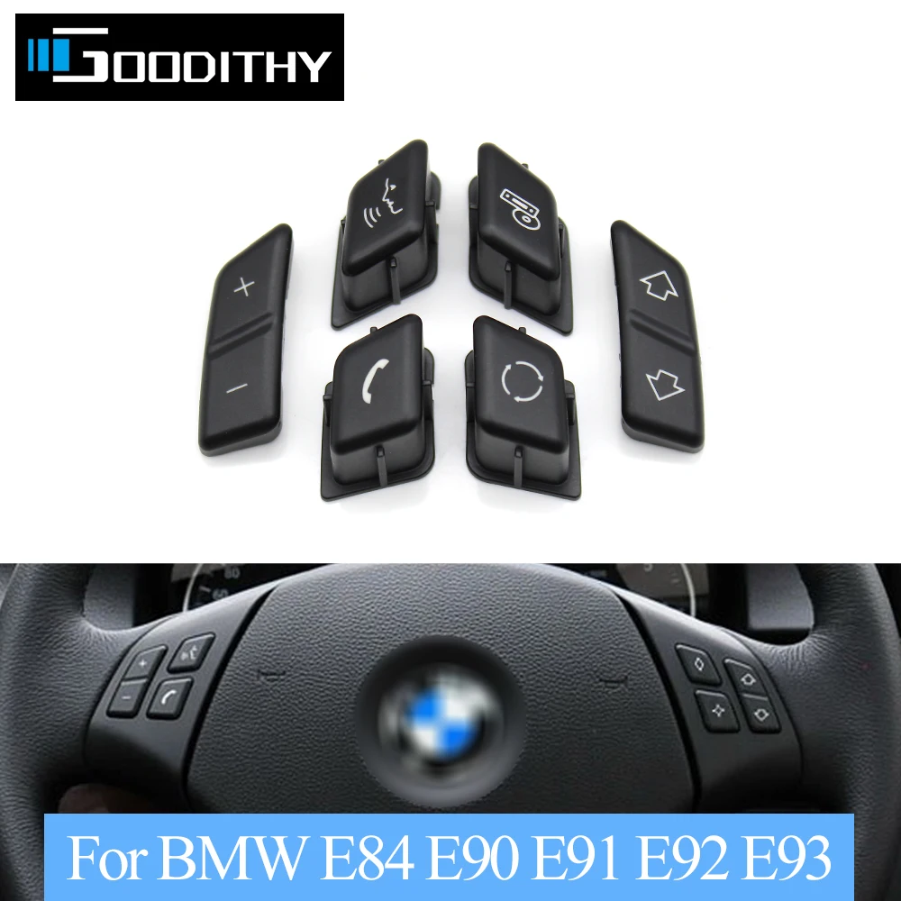 

Car Multi-function Steering Wheel Key Control Button Cover For BMW X1 3 Series E84 E90 E91 E92 E93 61316959893 61316959894