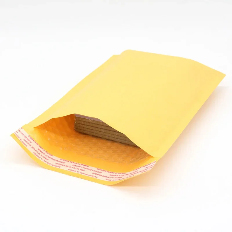 Enveloppes à Bulles en Papier Kraft, Rembourrées, Mousse, Sac d'Emballage d'Expédition, Sacs de Rangement de Courrier, 100 Pièces