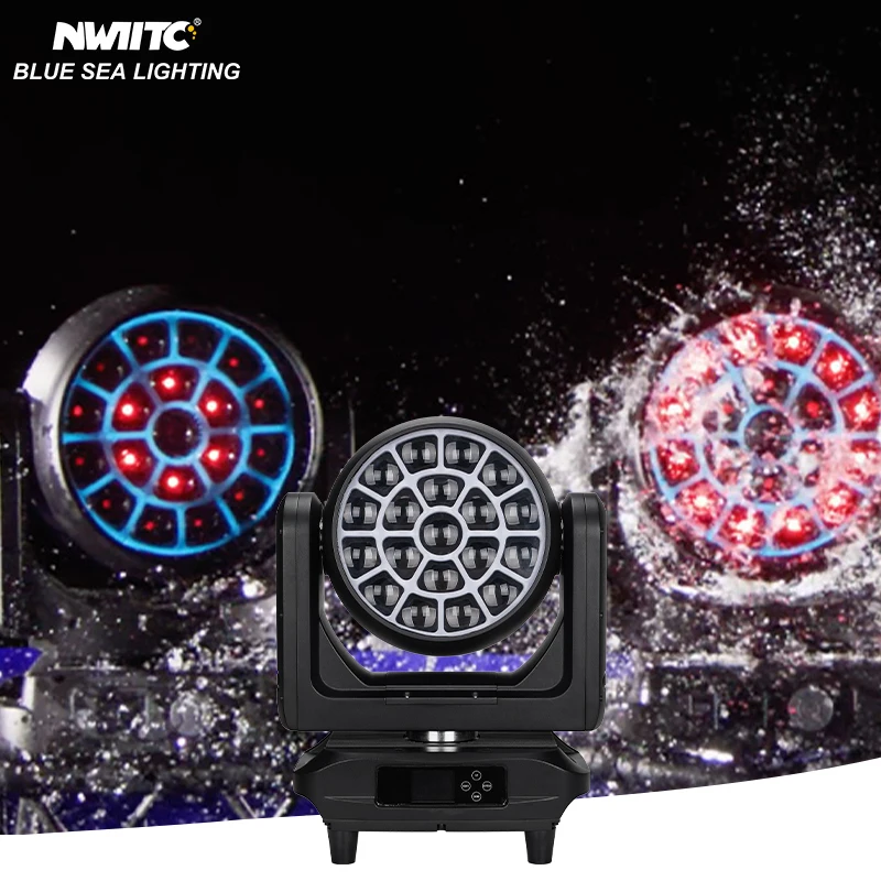 

2026 New Waterproof IP66 19x50w RGBL 4in1 Zoom Wash Pixel LED Moving Head Outdoor Light for Concert bar Wedding Stadium Party