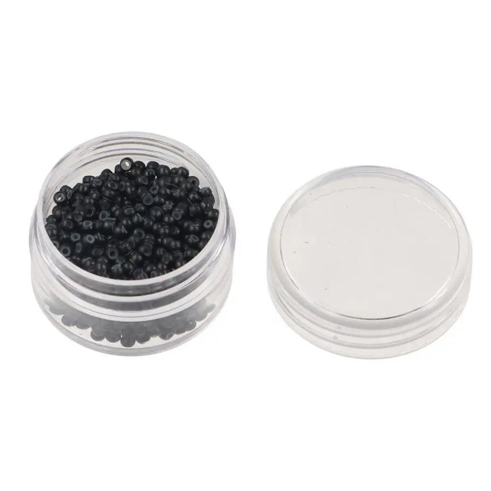 1000 Pcs DIY 3.0mm Silicone Nano Rings Hair Rings Micro Beads Copper Rings with Silicone Dreadlock Charm Lined Hair Beads Salon