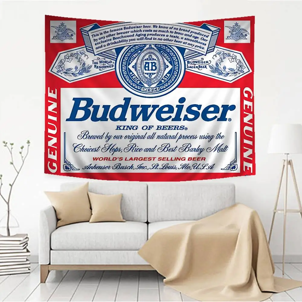 King Of Beer B-Budweiser Colorful Tapestry Wall Hanging Bohemian Wall Tapestries Mandala Wall Hanging Sheets
