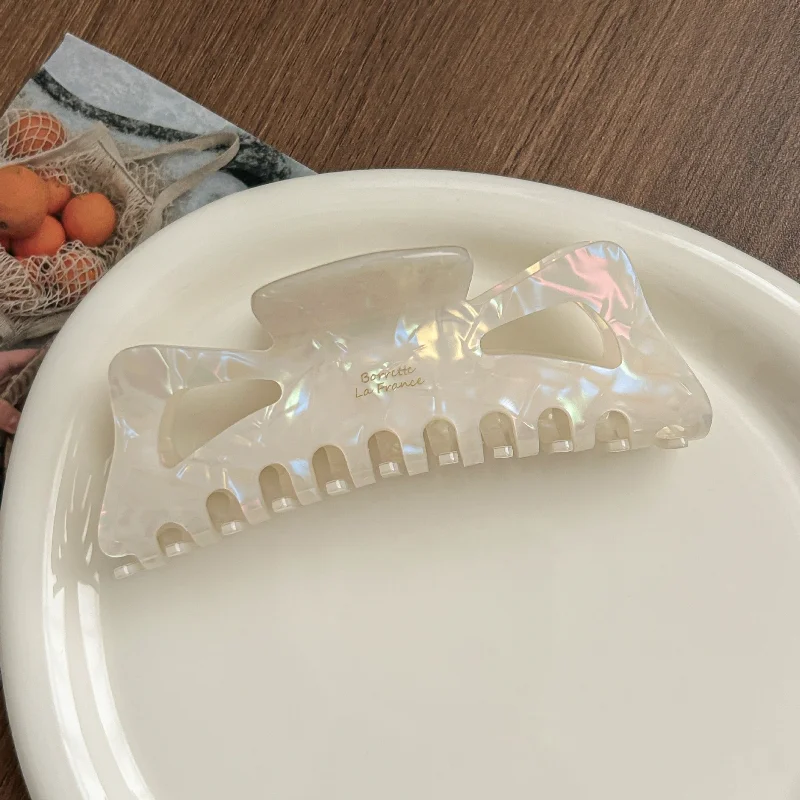 Neue Retro Korea Acetat-Haarspange Große Krabben-Haarklammern Haifischklammer Schleifen-Haarspange Modische Haaraccessoires für Frauen und Mädchen – Detail 10