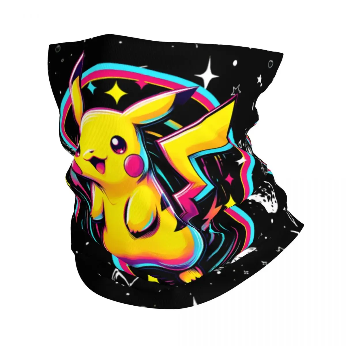 Japońska kreskówka Anime Pokemon Motocross chustka na szyję Pikachu szalik na twarz wielofunkcyjna jazda na rowerze jazda konna unisex przez cały sezon