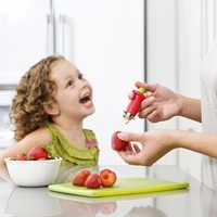 Trancheur de fraises, cordeur de fraises, décortiqueur de fraises, dissolvant de tiges de feuilles de fruits, outils de gâteaux à salade, accessoires de gadgets de cuisine 5