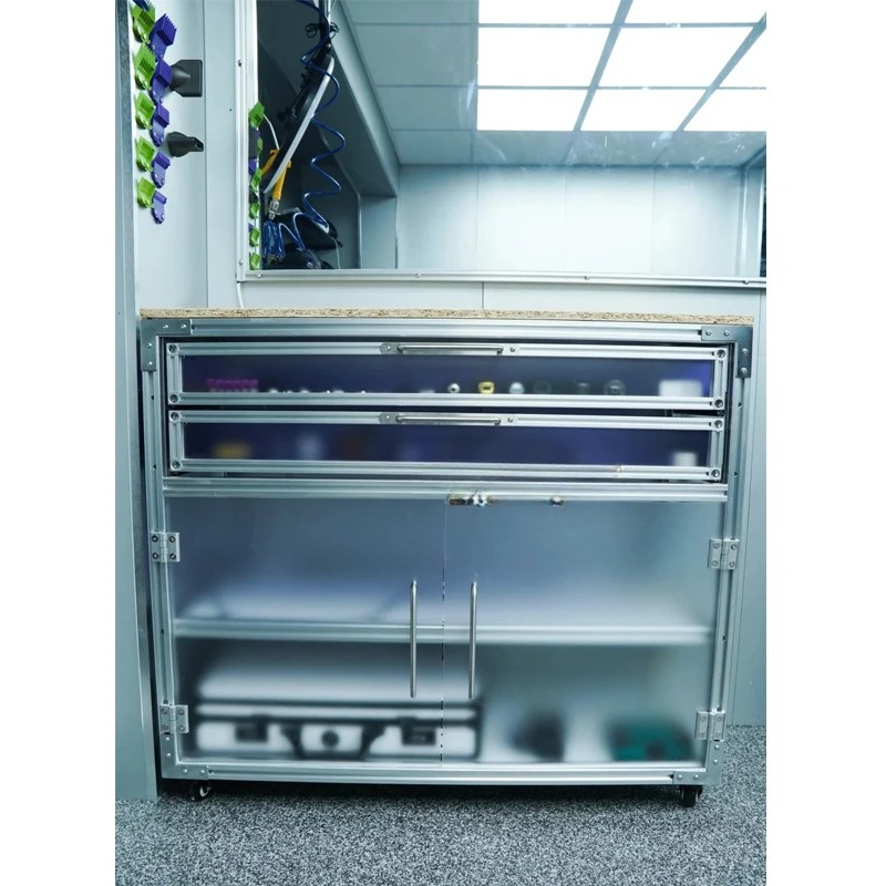 Простой шкаф Ousong с алюминиевым профилем, боковой акриловый шкаф для подготовки еды, обеденный боковой шкаф