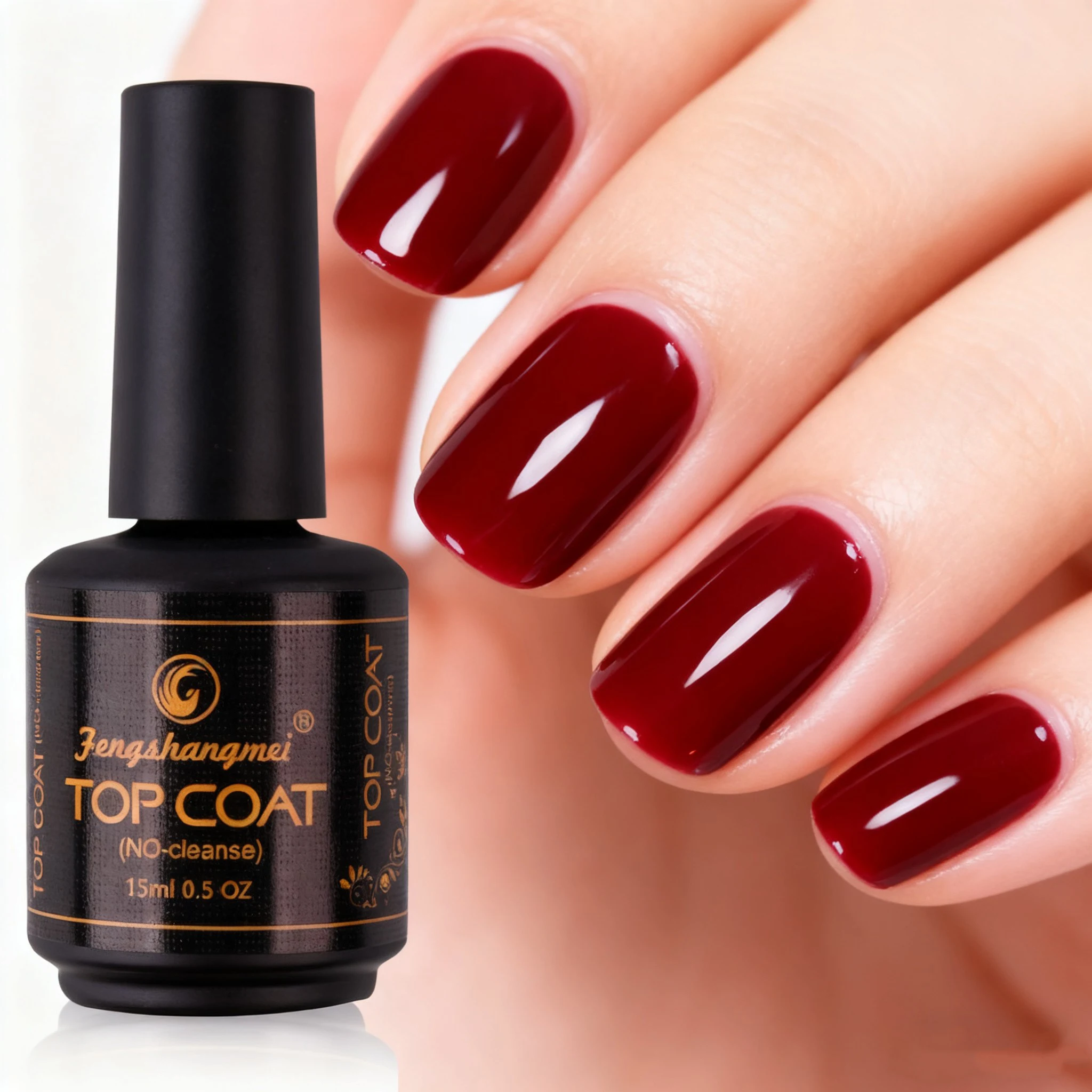 15ML Super Shine Clear Top Coat  No Wipe UV/LED Nail Gel Varnish Semi Permanent Soak Off for Long Lasting Salon Quality Nail Art