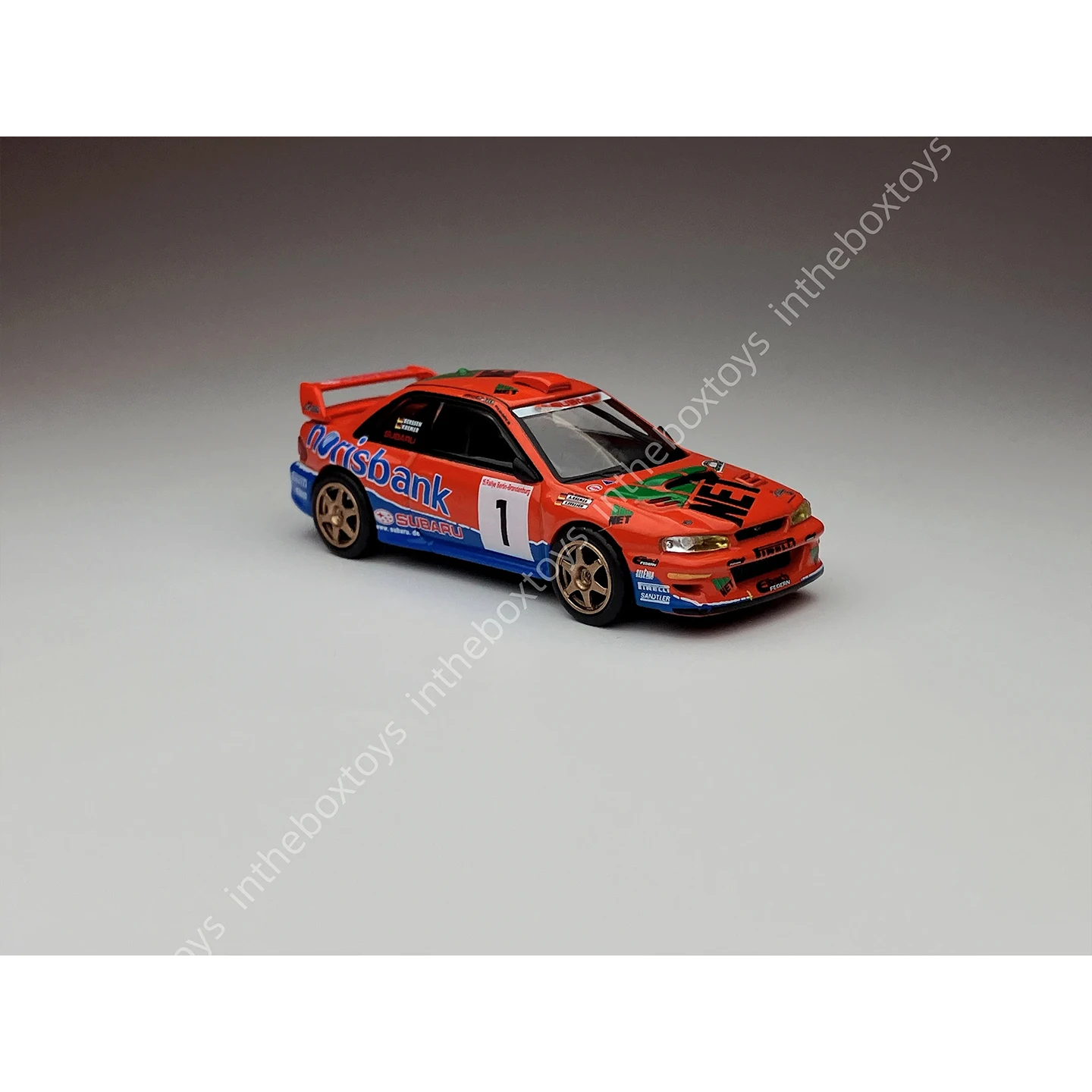 Mini gt 1:64 1140 Impreza WRC97 #1 1999 DRM Champion Diecast Alloy