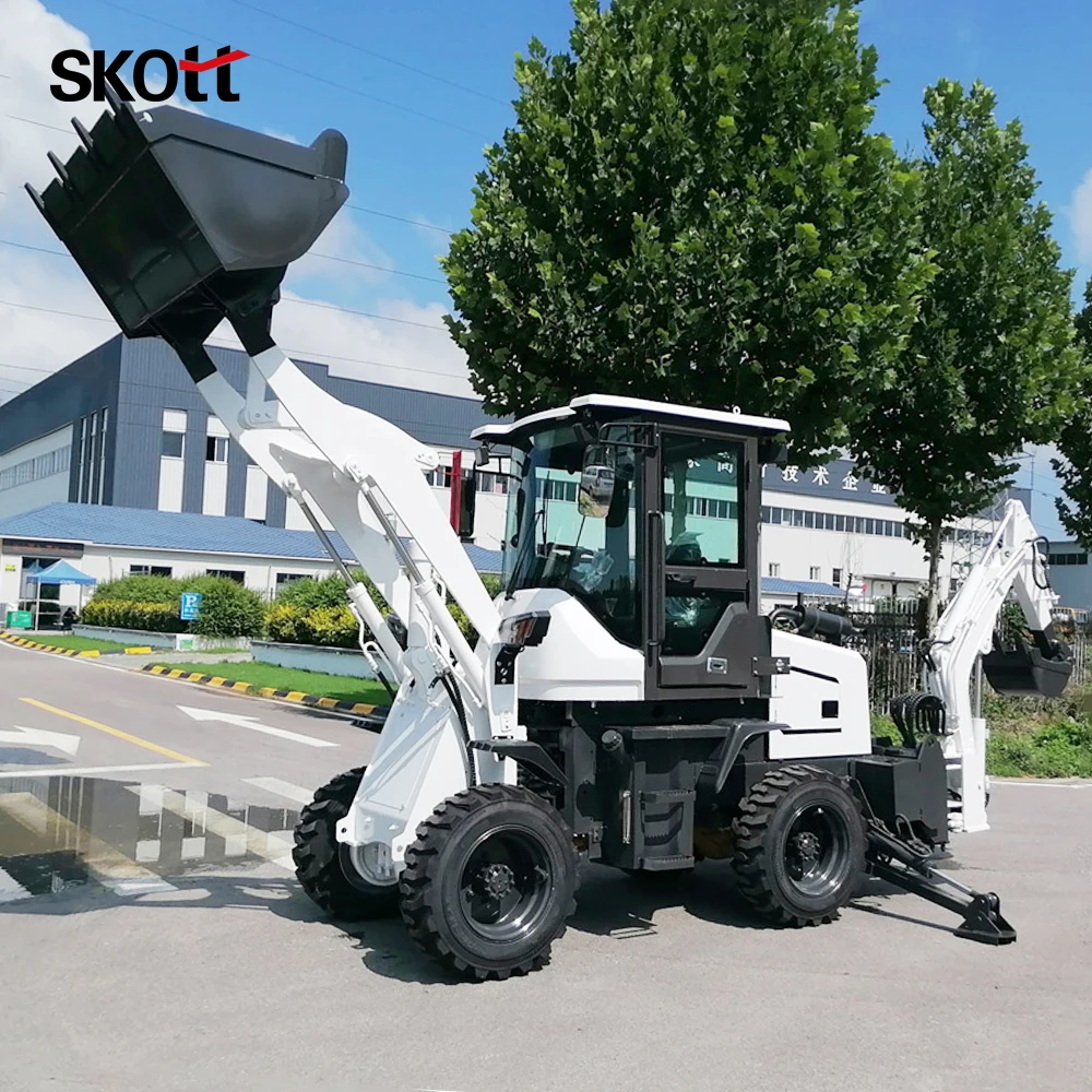Mini Backhoe Loader 4WD Diesel Euro5 EPA CE Multifunctional Front Loader Digger Farm Landscaping Construction Equipment