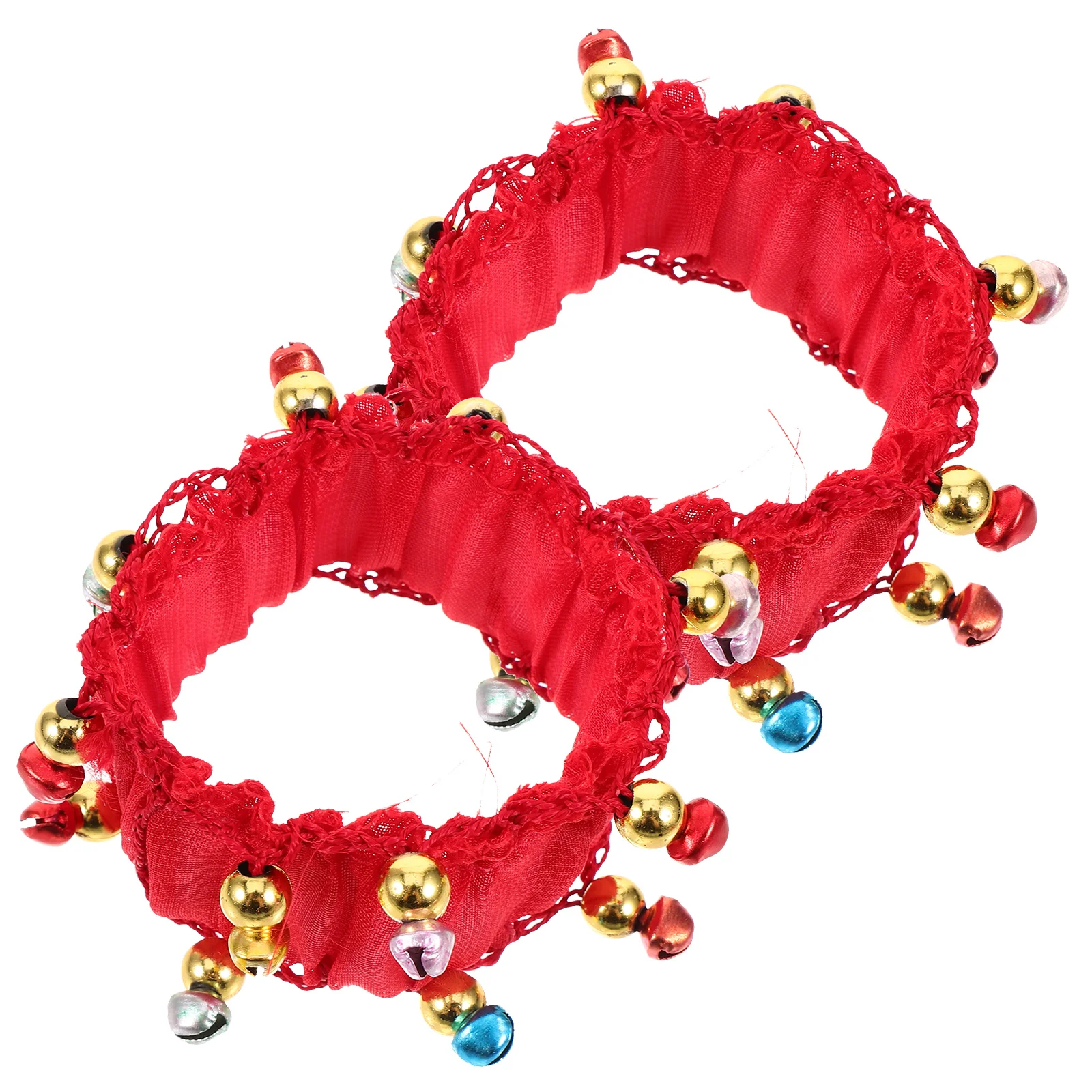

Bell Bracelet Belly Dancer Accessories for Women Dancing Jewelry Clothing Polyester Wristband Man