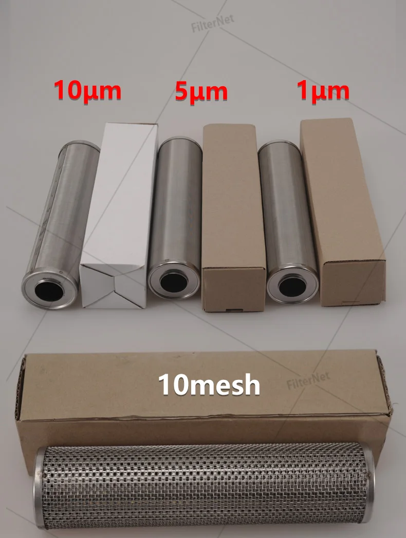 Filtre à eau en acier inoxydable, peut être nettoyé et réutilisé, degré de corrosion, haute température, 5 microns et plus