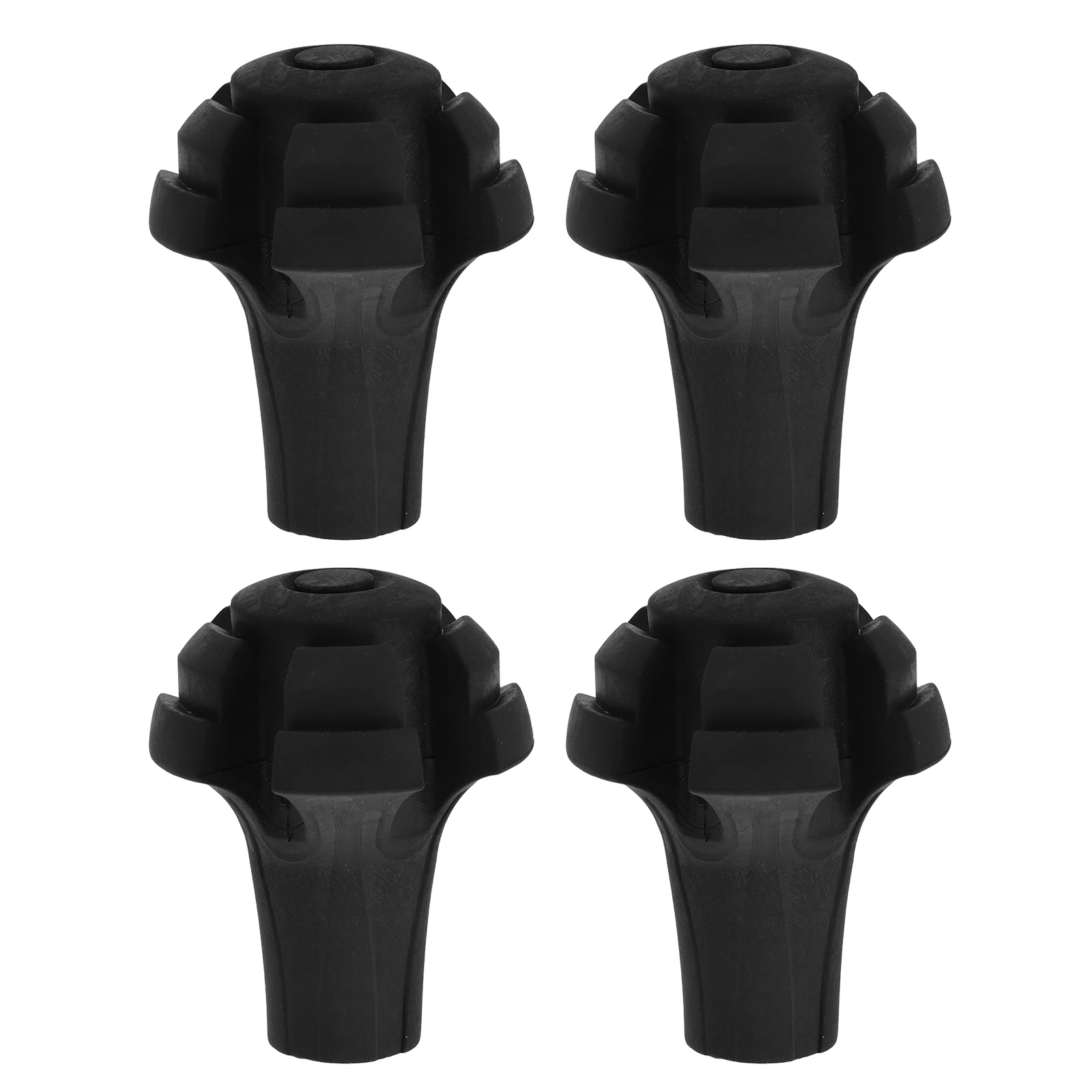 

4Pcs Hiking Pole Tips Rubber Foot Protectors for Trekking Poles Walking Canes Multi-Terrain Non-Slip Stability Upgrade Kit