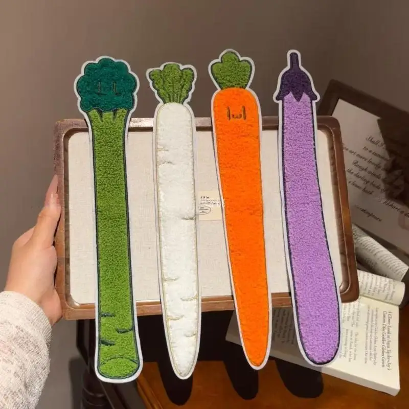 New Simulated Vegetable Hair Bang Pad No Trace Cute Cartoon Flyaway Hair Holder Compact Soft Fringe Hair Sticker