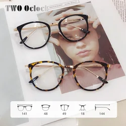 TWO Oclock Oversized Glasses Frame 2025 Brand Fashion Women Eyeglass For Optic Myopia Prescription Lens Female Spectacle