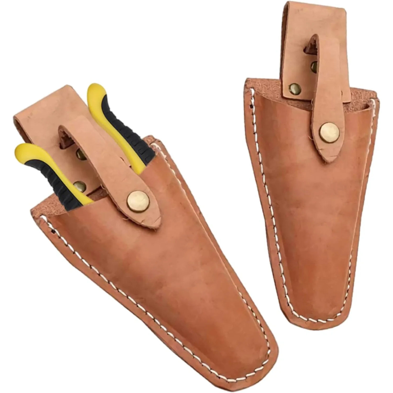 Pruner Holster, Pliers Holster, 2Pcs Leather Hand Pruner Sheath Garden Pliers Scissors Holder with  Gardening Case Pouch Bag for