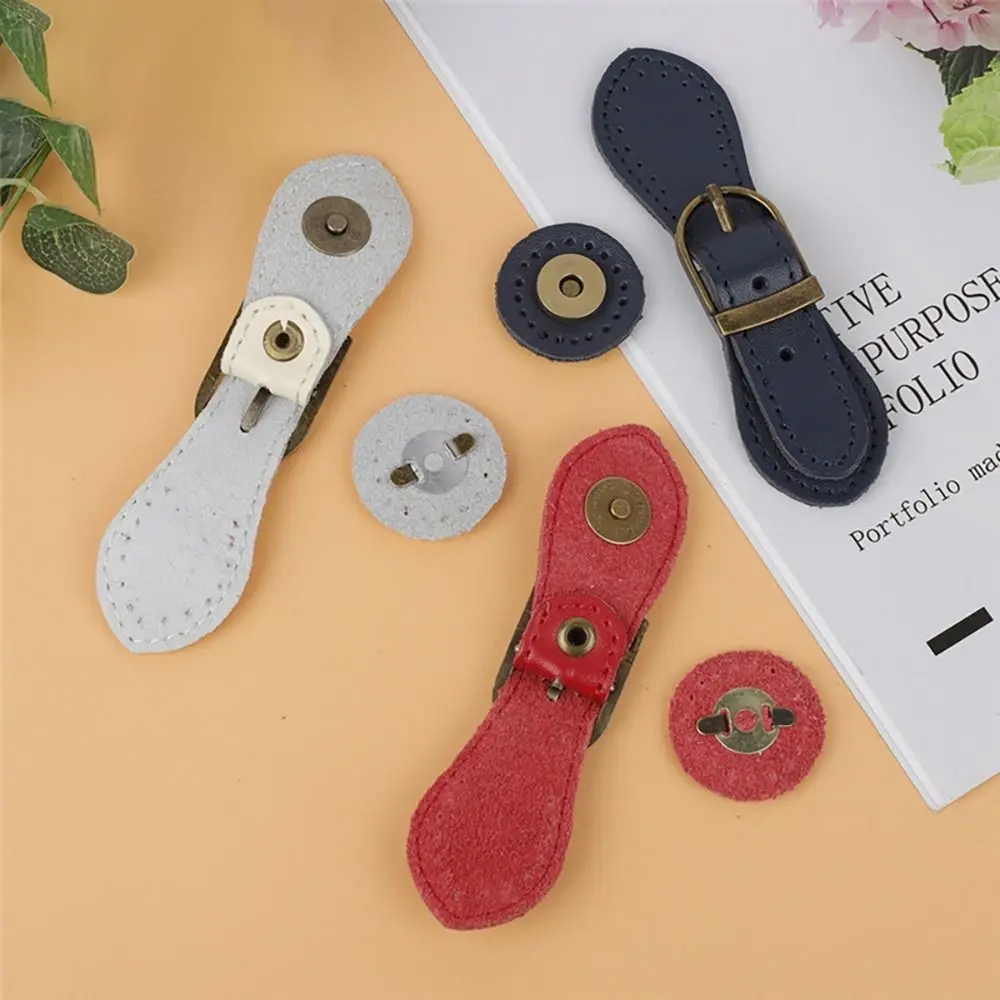 New Pu Leather Bag Clasp Metal Snap Vintage Sew on Purse Bag Buckle Magnetic Closure DIY Bag Accessories Handbag Button