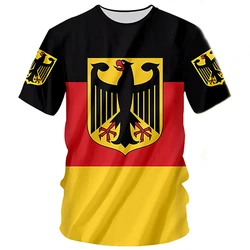 Germany National Flag Harajuku Graphic Men's T-shirts Summer Quick Dry Material Tops Fashion O-neck Oversized Short-sleeved Tees