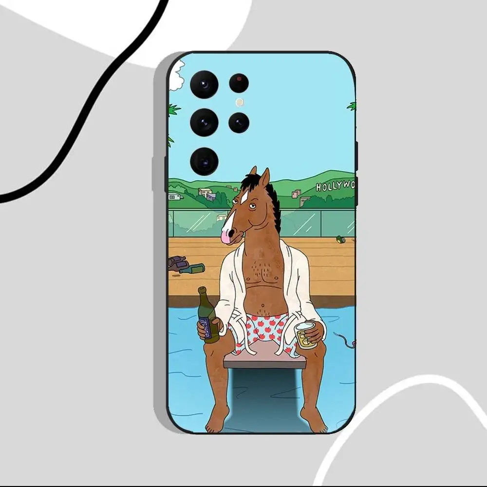 حافظة لهاتف سامسونج S25، S24 Ultra، S20، S30 plus، S22 Plus، S23، Ultra 5G غلاف أسود من السيليكون