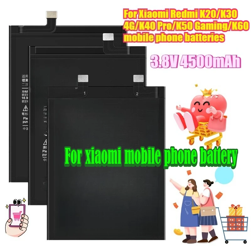 3.8V 4500mAh for Xiaomi Redmi Mobile Phone K20 K20 Pro Mobile Phone Batteries