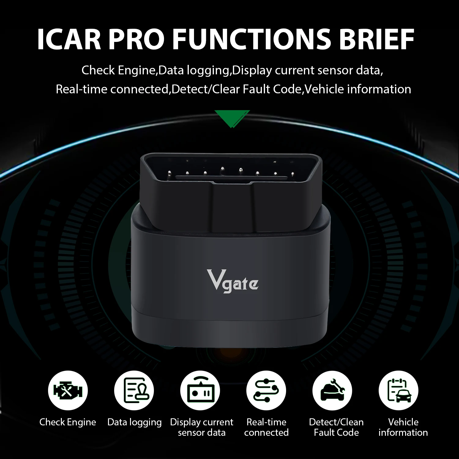 New Vgate iCar Pro 2S ELM327 Bluetooth for Android/IOS/PC OBD2 Car Diagnostic Tool ELM327 V2.3 Upgraded OBD2 Auto Scanner