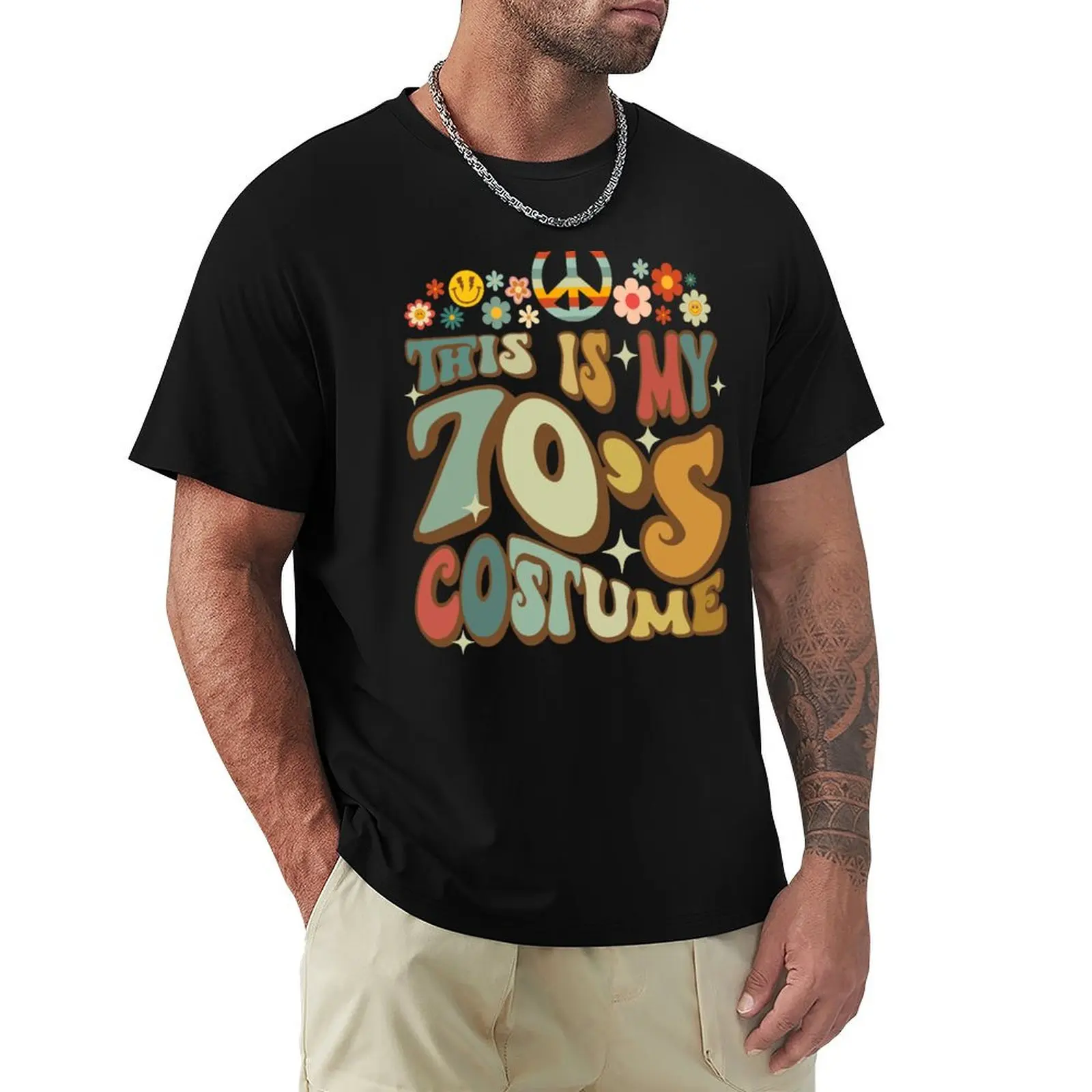 

Retro Groovy This Is My 70's Costume Funny 70s Party Vintage T-shirt sublime plus size tops sweat shirts, men