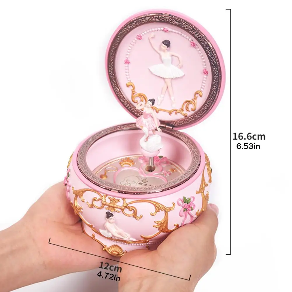 Colorful Luminous Spin Dance Ballet Girl Music Box Music Box Display Creative Birthday Gift