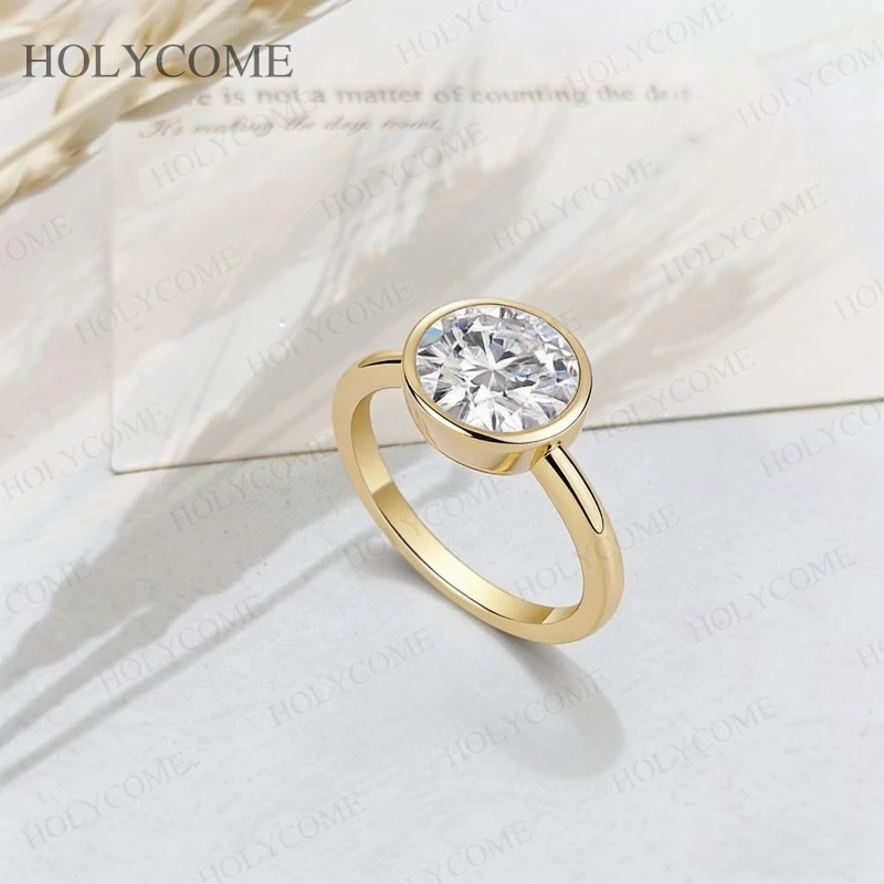 

Круглое кольцо с муассанитом 9 мм 3CT D Цвет VVS1 Роскошное винтажное кольцо для женщин Свадебная повседневная одежда/наряд Ювелирные изделия Подарки Оптовая цена