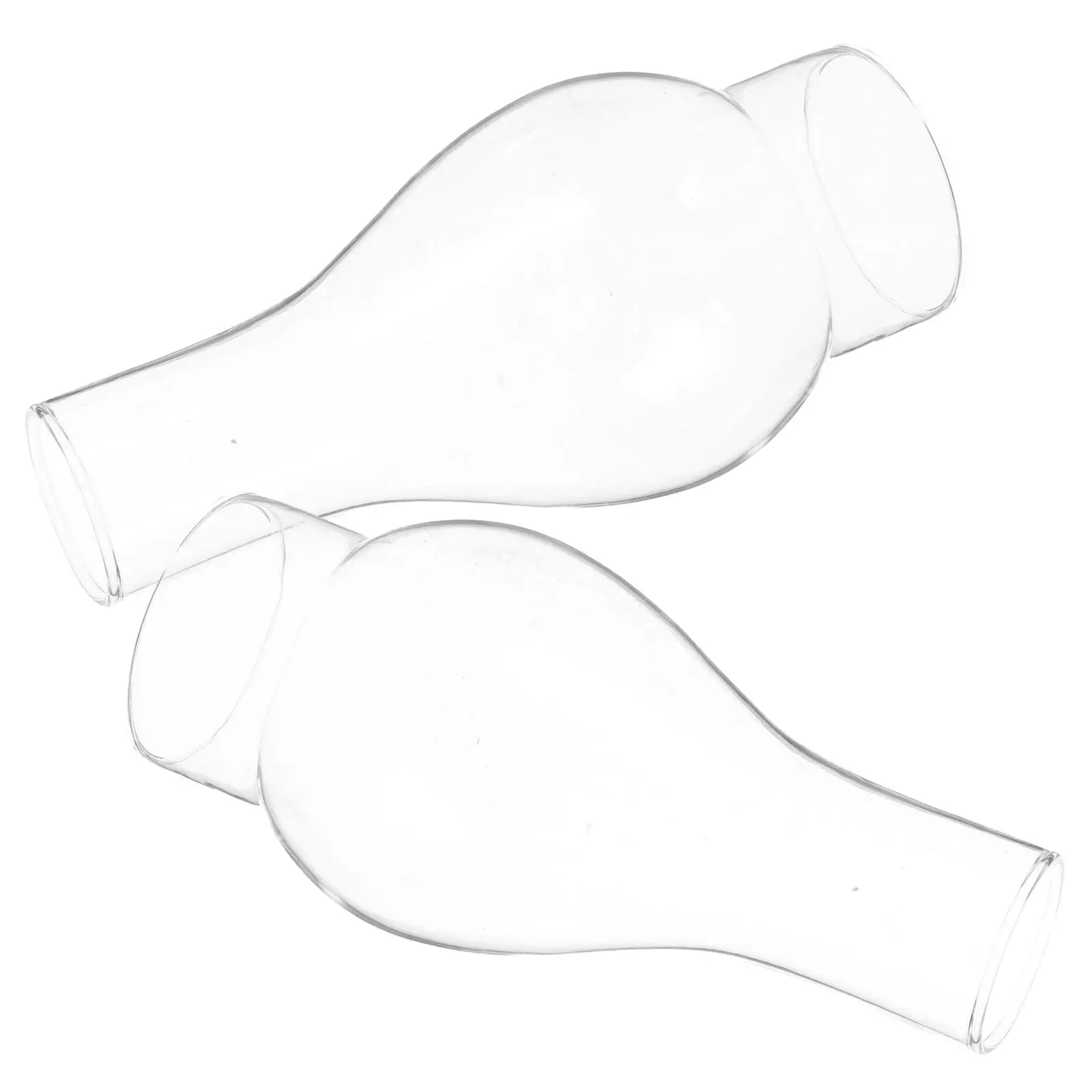 

2 Pcs Clear Glass Kerosene Lampshade Replacement For Lamp With Chimney Windproof Retro Style Decorative Lamp Shade Transparent