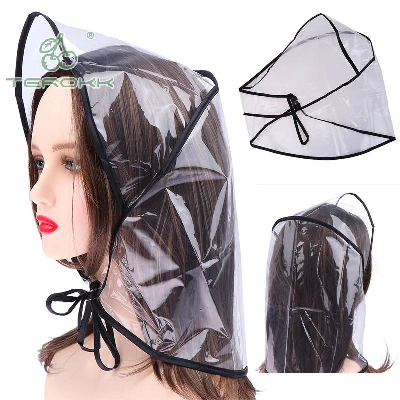 

1Pcs Rain Hat Plastic Visor Hairstyle Protect Bonnet Cap Clear Keep You Hair Looking Perfect Even After A Rain Shower