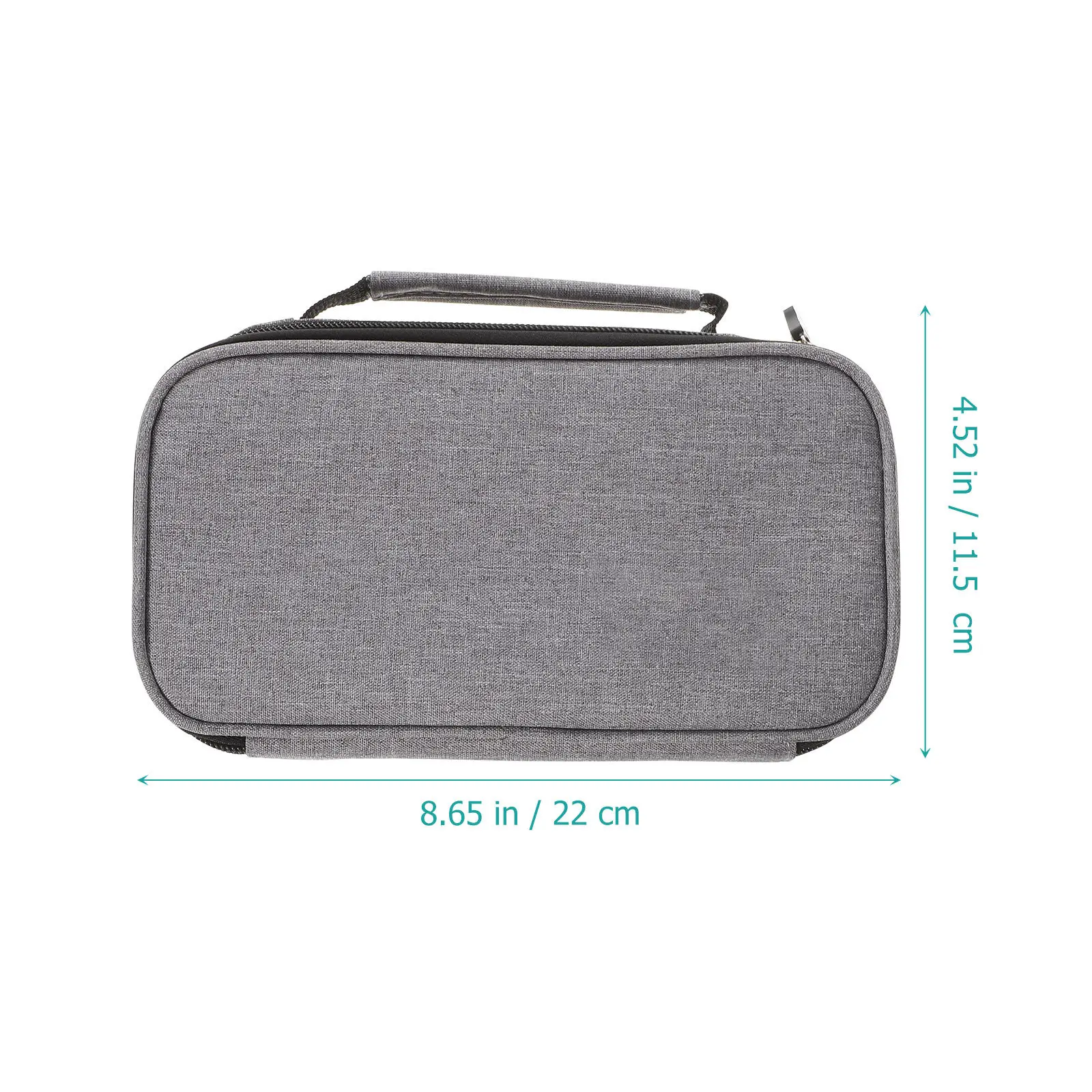 Large Capacity Canvas Pen Bag Sealed Zipper Design Portable Student Stationery Pouch Pencil Case for Children Stationery Bag