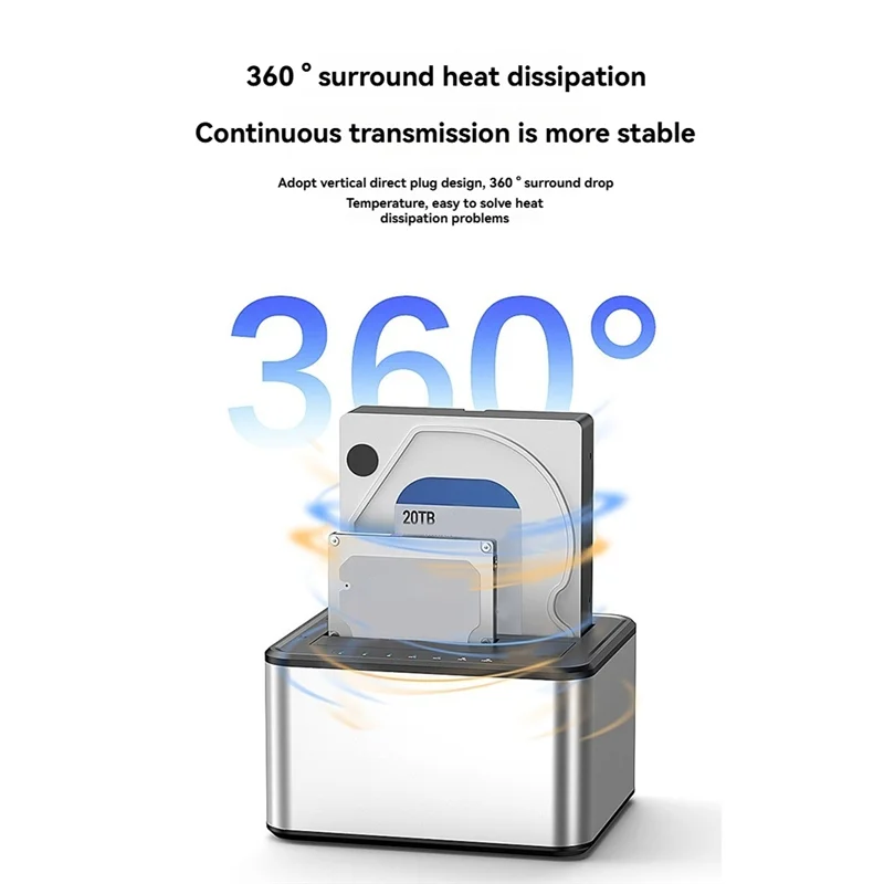 2.5/3.5 بوصة SSD حاوية القرص الصلب الخارجي ثنائي الخليج محطة إرساء القرص الصلب SATA إلى USB 3.0 HDD