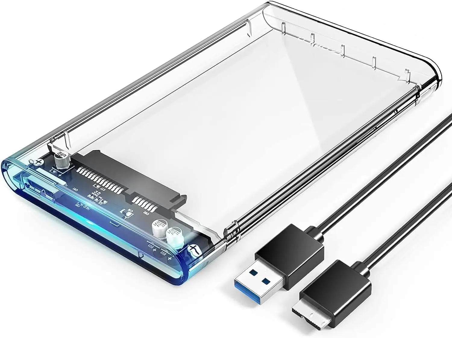 علبة محرك الأقراص الصلبة USB 3.0 مقاس 2.5 بوصة SATA SSD مع سرعة نقل 5 جيجابت في الثانية كابل صناديق القرص الصلب للهاتف المحمول الخارجي