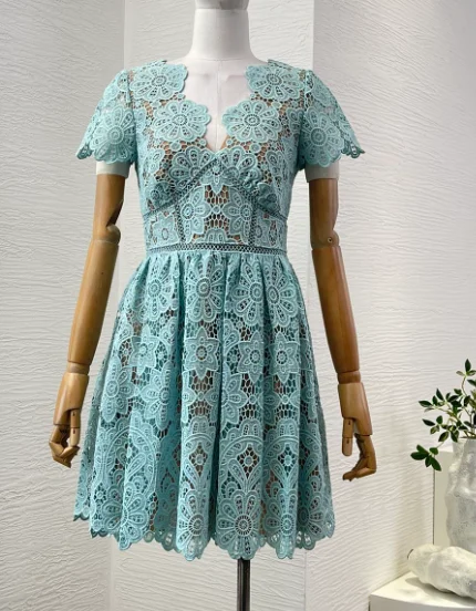 

Tweed Diamonds Jacket Tops and Skirt Set 2025 New High Quality Mint Green Short Sleeve