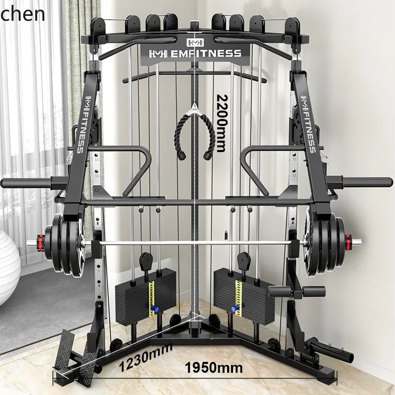 ZML Multifunctional Fitness Equipment Comprehensive Trainer High Pull Rowing Squat Rack
