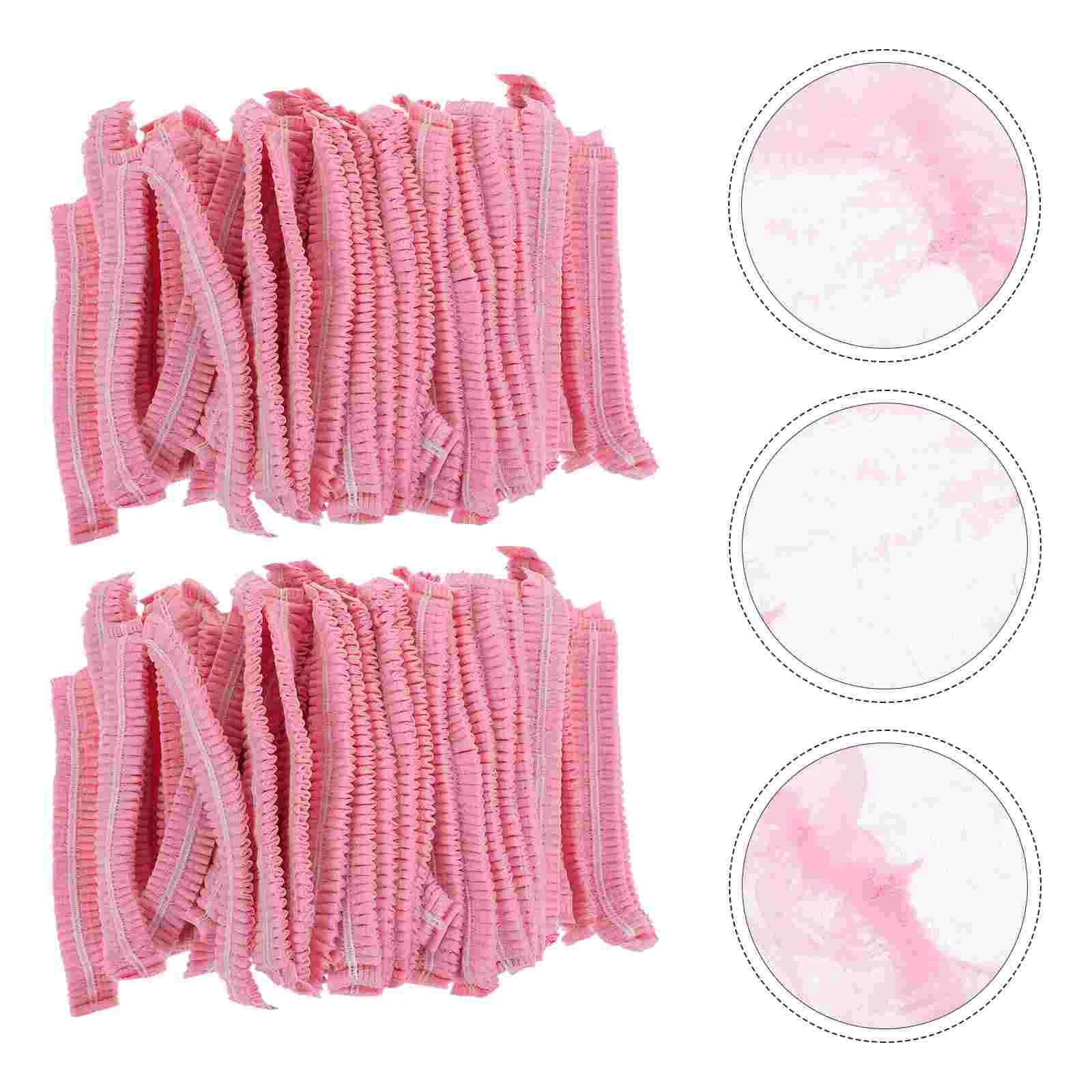 

100 Pcs Disposable Non Woven Hats Breathable Odorless Clinic Caps Lightweight Compression Design Safe Practical Dust Free
