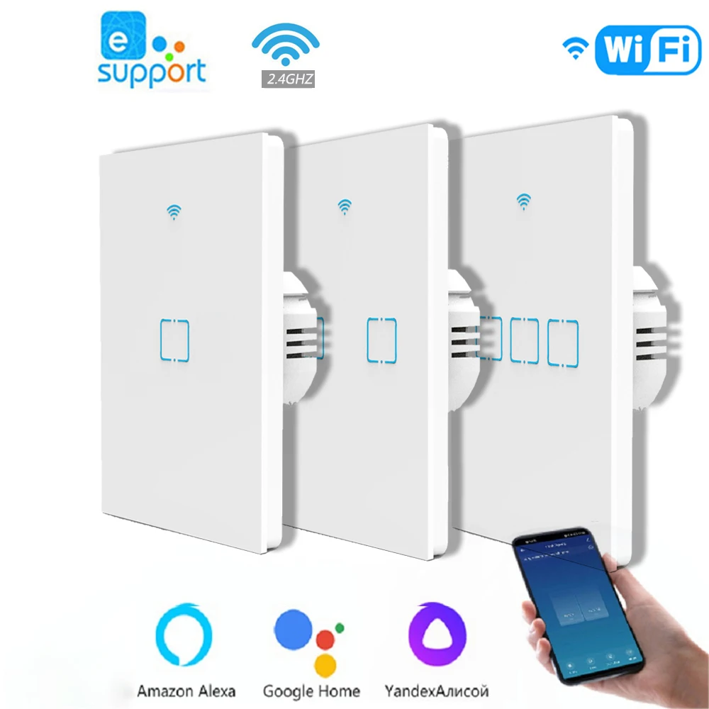 Szaoju WiFi Smart Switch EWelink APP No Neutral Wire Light Switches RF Remote Control Works With Alexa Google Home