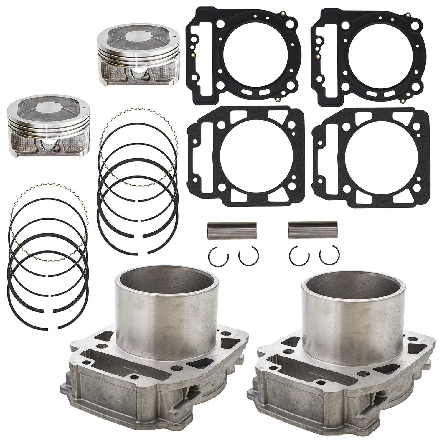 Head Gasket Piston Rings Cylinder Kit for Bombardier BRP Can-Am Outlander Max 800 06-15 Front Rear Cylinder Piston Pin Set