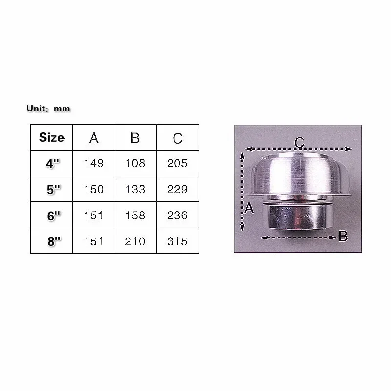 1 Pc Air Vent Caps Cover 4-8 Inch Tegeldak Afzuigkap Vent Aluminium Dak Paddestoel Cowl voor dakventilatie Rookkanaalsystemen