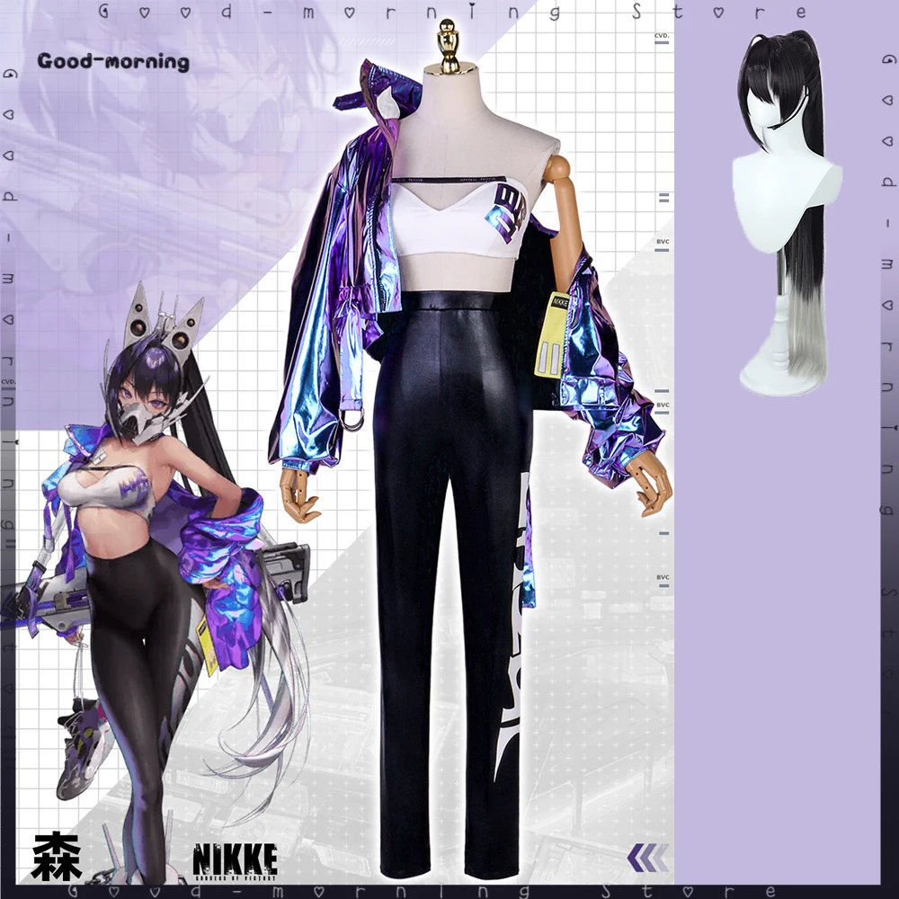 

Anime NIKKE The Goddess Of Victory Sen Game Suit wig Cosplay Sexy Uniform Halloween Carnival Party Sen Role Play Outfit Women