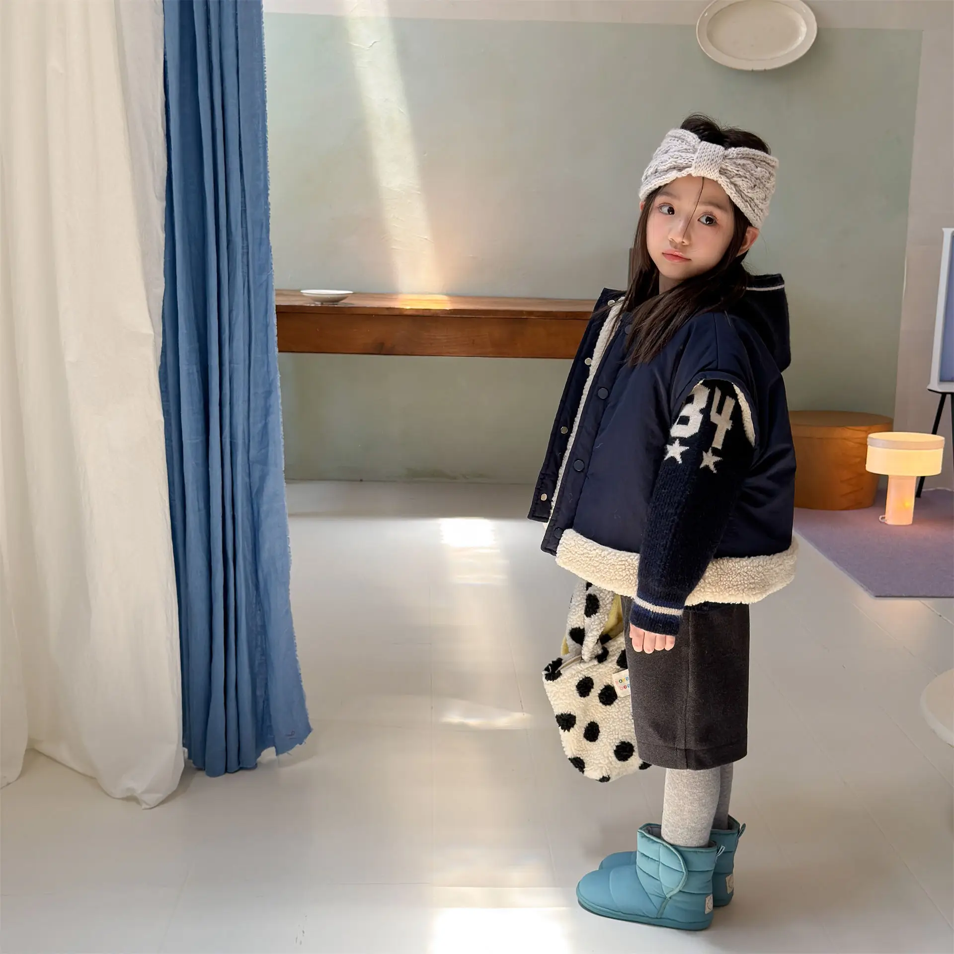 Winter Children's Vest 1-6Y Fleece Lined Vest for Girl's Korean Toddler Kids Sleeveless Jacket Vests Baby Thick Warm Waistcoats