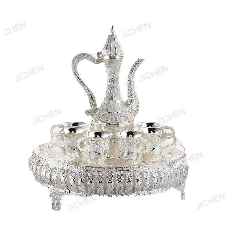 

XH Европейский винный набор, металлический отель, дом, золотой кувшин для вина, бокал для вина, банкетные принадлежности, узор