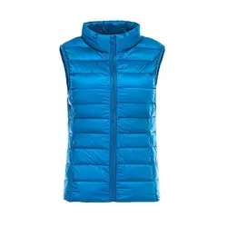 2023 New Women Sleeveless Women Slim Ultra Light Down Jacket Girl Portable Lightweight Vests Windproof Warm Waistcoat