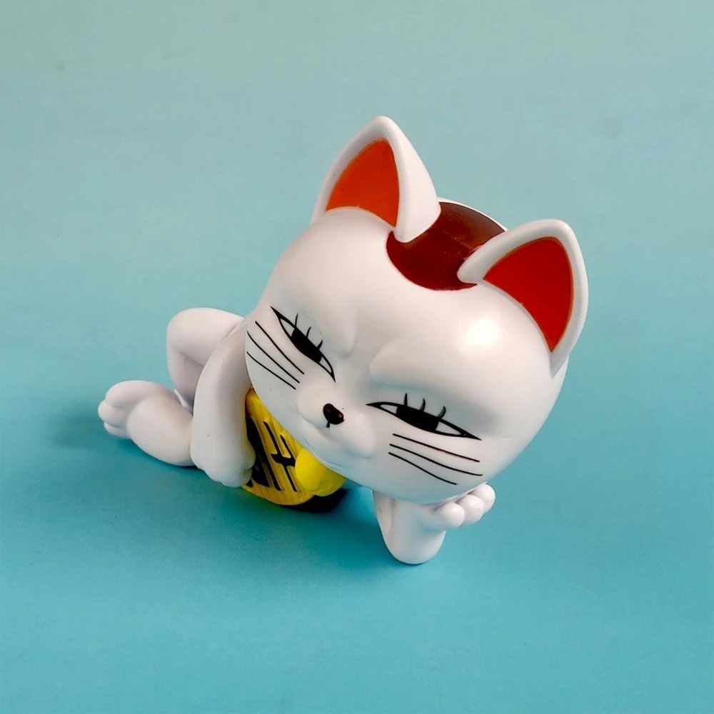 アニメ高速道路おばさんフィギュアかわいい Q エディション高速道路おばさんアクションフィギュアフォーチュン猫モデルおもちゃカーアクセサリー像おもちゃギフト